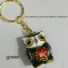 10pcs Handmade Cloisonne Enamel Filigree Colorful Owl Key Rings Charms Keychains Traditional Chinese Crafts Animal KeyHolders Ladies Jewellery