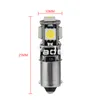 New 12V BA9S Canbus 5 smd 5050 Led Error Free Car Reading dome door headlight Lamp Lights car marker bulb White