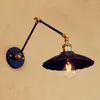 Czarny retro loft vintage lampy ścienne huśtawka długie ramię lampa przemysłowa dioda LED Edison Sconce Applique Lamparas dearred Lampy