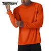 Tacvasen Men's Sun Protection T-shirts Sommer UPF 50+ Langarm Performance Schnell trocken Atmungsaktive Wanderfische UV-Proof 210707