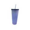 Mugs 710ml 24oz Diamond Radiant Goddess Straw Cup With Lid LOGO Coffee Summer Holiday Cold Tumbler Durian US198u