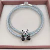 Charms do tworzenia biżuterii Kit Cute Panda Pandora 925 Srebrny Zroszony Pop It Bransoletki Dzieci Kobiety Mężczyźni Bransoletka Łańcuch Koralik Naszyjnik Ojciec Urodziny Prezent 796256ENMX