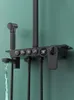 Conjuntos de chuveiro de banheiro Northern-Style Constant Cabeça de temperatura Conjunto de cobre Máquina de banho de bocal preto