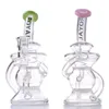 Royal 6.5'' classical bongs Double barrel recyler oil rig glass bubbler water pipes glass bong glass somking bong hookah bong 14.5 Joint size