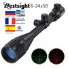 Bestsight 6-24X50 AOE Tactical Optical Rifle Scope Red and Green Mil-dot Illuminated Sniper Hunting Scopes