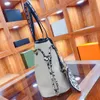 Fashion shopping bag classic womens totes bags woven handles leopard print design handbags purse serial number attached
