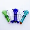 Headshop214 Y077 Smoking Pipe About 4.1 Inches Tobacco Spoon Bowl Colorful 2 Rings Dab Rig Glass Pipes