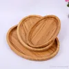 Thick Solid Wood Plates Trays Eco-friendly Snack Candy Cake Wooden Storage Dishes Handmade Craft Bread Tray