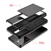 Hybrid Card Slot Armor Phone Cases för Samsung Galaxy S9 S10 S20 FE S21 ULTA S22 Note 10 20 Slide Cover2350818