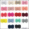 Headbands Jewelry Jewelrybig 5.5Inch Puff Bows For Baby Girls Knotbow Nylon Turban Headband Kids Children Hair Aessories Drop Delivery 2021