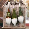 Decorações de Natal 3 pcs floresta velho homem mini árvore de boneca pingente de Natal decoração para casa gnomo crianças 2022 anos presentes