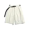 Streetwear Hommes Shorts Été Casual Coton Mi-taille Genou Longueur Cargo Court Hommes Shorts Lâches Vêtements Coréens Hombre Avec Ceinture 210527