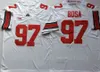 NCAA College Football 33 Master Teague III Jersey Ohio State Buckeyes 17 Chris Olave 7 Dwayne Haskins Jr 97 Joey Bosa Embroidery And Sewing Red Black White University