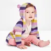 아기 키즈 카디건 스웨터 긴 소매 박탈 된 디자인 버튼 소년 소녀 의류 스웨터