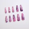 FSHION Design Gradient Gradient Smudże Kolor Fałszywe Paznokcie Ins Francuski Balerina Pełna Okładka Fałszywe Paznokcie DIY Manicure Wskazówka 24 sztuk / Set Wielokrotnego użytku Naciśnięcie