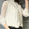 Autumn Women Tops Plus Size Slim OL Blouse Long Sleeved Female Chiffon blouses Casual Fashion European Shirt D50 30 210506