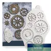 Tools Distressed Cogs Silicone Mold Fondant Cake Decor Molds Sugarcrafts Baking Cakes K623