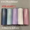 Local Warehouse! Sublimation Tumbler 20oz Strålkastare Tumblers Rostfritt Stål Regnbåge Tumblers Vakuum Isolerad Öl Kaffe Muggar USA Warehouse