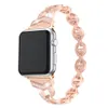 Luxury Diamond Bracelet Straps for Apple Watch Ultra 49mm Band 41mm 45mm 40mm 44mm 38mm 42mm Women Strap Watchband Fit iWatch Series 8 7 6 SE 5 4 3 Metal Wrist Belt