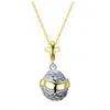 Pendant Necklaces 2021 The Launch Fashion Set In Blue Crystal Easter Gift Necklace With Silver Chain
