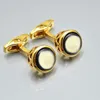 L-M05 Luxury Cufflinks Classic Shirt Cuff Links for men top gift Gold Silver Rose-Gold Black