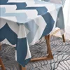 Simplicidad Impresión Color Estilo Europeo Hogar Fiesta de Cumpleaños Cubierta de Mantel Rectangular Impermeable A Prueba de Aceite Paño de Mesa 210626