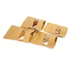 Kraft Paper Bag Stand Up Gift Dried Food Fruit Tea Food Containers Pouches Retail dragkedja Självförseglingspåsar W0