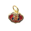 17PCS Original Design Enamel Porcelain Colorful Craft Ruyi Lock Charm Pendant Chinese Retro Style Unique Charms Men And Women Jewelry