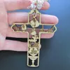 24 st First Communion Wood Keychain Favor Boys Girls for Guest Recuerdos Para Primera Comunion med presentpåsar