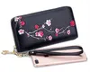 Geschilderde lange portefeuilles Dames 2021 Portemonnee Grote capaciteit Etnische stijl Clutch Bags 19.5cm Lengte met mobiele telefoon