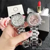 2021 Luksusowa M Brand Watch Casual Watche Watches Diamond Fashion Dress Designer Pasek ze stali nierdzewnej Ruch kwarcowy 252W