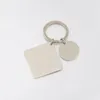 Keychains Stainless Steel Hanging Square Round Pendant Keyring For DIY Making Keychain Metal Key Chain Mirror Polished Whole 16665313
