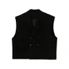 IEFB Herrkläder Vår Koreansk mode Lös enkel dubbelbröst Casual Short Suit Vest Notched Collar Top 9Y5399 210524