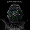 Forsining Edelstahl Wasserdichte Herren Skeleton Uhren Top Marke Luxus Transparente Mechanische Sport Männliche Armbanduhren 210329