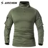 S.ARCHON Military Tactical Long Sleeve T Shirt Men Navy Blue Solid Camouflage Army Combat Shirt Airsoft Paintball Clothes Shirt 210707