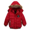 Jackets 2-6Y Toddler Baby Boys Russian Winter Jacket Hooded Thick Warm Down For Children's Outerwear Fur Storm Coats Kids Clothes1