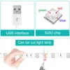 스트립 스트립 조명 Fita RGB Luces LED 스트링 유연한 램프 테이프 5V 블루투스 적외선 제어 TV 백라이트 라이트 룸글드 스트립.