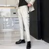 Koreaanse casual broek mannen formele zakelijke jurk broek slim fit effen kleuren kantoor sociale bruiloft broek pantalon homme 210527