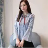 Mulheres blusa camisa top outono sólido sexy floral boneca chiffon feminino blusas manga longa 0832 30 210506