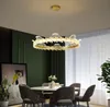 PostModern Golden Light Luxury Hall Crystal Chastelier Creative Minalistist Restaurant Lighting романтический теплый мастер спальни