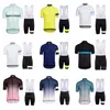 RAPHA Team Cycling Short Sleeve jersey bib shorts sets Men's Summer breathable mtb bike outfits Outdoor Sports uniform Y21032009