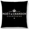 Kuddefodral Moet Chandon Champagne kudde kudde täcker 45x45 cm soffa dekoration presentbrev med linne täckning för el car1928