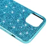 Slim Glitter Sparkle glänsande telefonfodral för iPhone 14 13 12 11 15 Pro Max Samsung S23 S22 Z Flip Flod 3 4 TPU stötsäkert hårt skydd för flicka