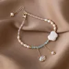 Mode Vintage Perle Kristall Perlen Schmetterling Armband Für Frauen Armreifen Zubehör Charme Schmuck 2022 Bijouterie Geschenk Link Kette