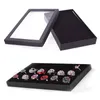 Smyckespåsar väskor örhängen Display Holder Organizer Practical Show Case Transparent Window PVC 36 Slots Ring Box Tray Storage Rita22