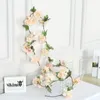 Guirlande de fleurs décoratives 2.3CM fleurs de cerisier artificielles guirlande de mariage lierre décoration fausse vigne en soie pour arc de fête décor à la maison chaîne