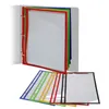 Dry Erase Pockets 5pcs/pack Reusable Dry Eraser Sleeves with 3 Holes for School or Work LLE12696