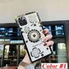 Vier Bladklaver Rhinestone Ring Houder Schokbestendig Mobiele Gevallen voor iPhone 13 12 11 PRO MAX XR XS 8 7 Plus Samsung A72 A52 A42 A32 A71 A51 A11 Kickstand Good Luck Cover