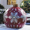 60cm grandes boules de Noël décorations d'arbre en plein air PVC jouets gonflables cadeau de Noël boule ornement boules pour la maison 211104