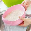 new Rice Washing Filter Strainer Basket Colander Sieve Fruit Vegetable Bowl Drainer Cleaning Tools Home Kitchen Kit EWD5779